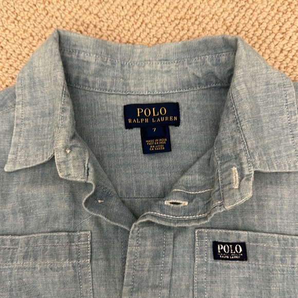 NWT Polo Lauren Distressed Dress Shirt - Picture 2 of 4